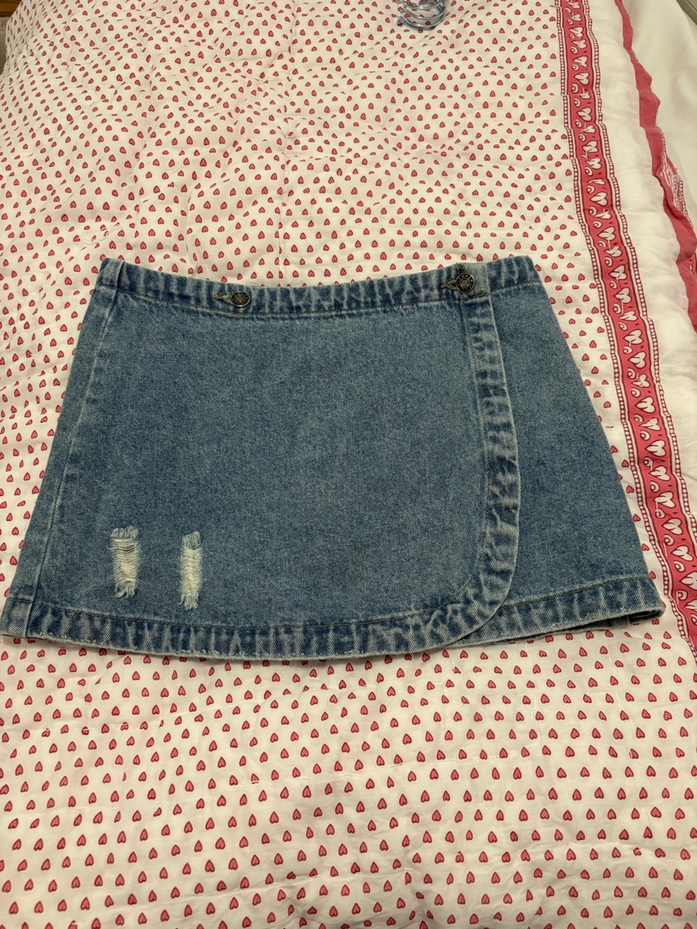 Denim Wrap Skirt